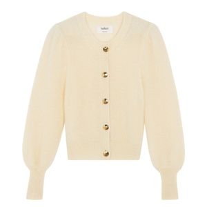 Ba&sh Baylor Carigan, ivory with gold buttons. S
